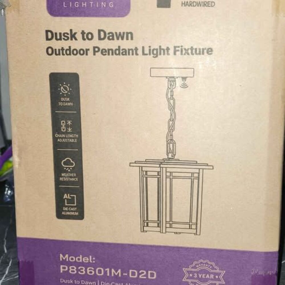 Dusk to Dawn Outdoor Pendant Light Fixture